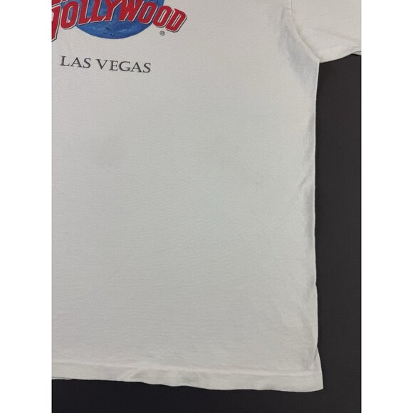 Vintage 90s Planet Hollywood Las Vegas Promo White Shirt Fit 2XL Art Logo - Picture 6 of 10